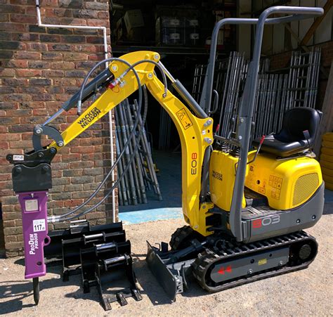 mini digger concrete breaker|mini excavator hydraulic breaker.